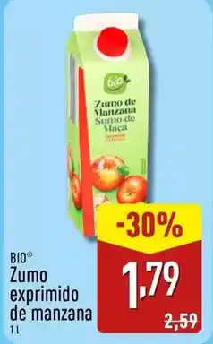ALDI Bio - zumo exprimido de manzana oferta