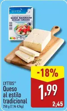 ALDI Queso al estilo tradicional oferta
