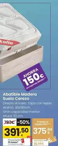 Eroski Pikolin - abatible madera suelo cerezo oferta