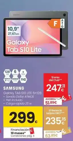 Eroski Samsung - galaxy tab s10 lite 6+128 oferta
