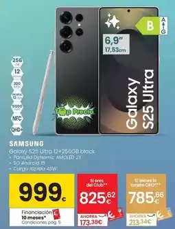Eroski Samsung - galaxy s25 ultra 12+256gb black oferta