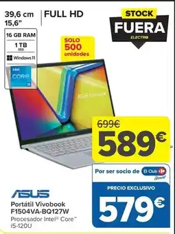 Carrefour Asus - portatil vivobook f1504va-bq127w oferta