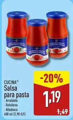 ALDI La cuina - salsa para pasta oferta