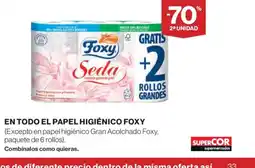 Supercor FOXY En todo el papel higiénico oferta