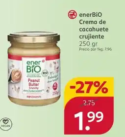Rossmann ENERBIO Crema de cacahuete crujiente oferta