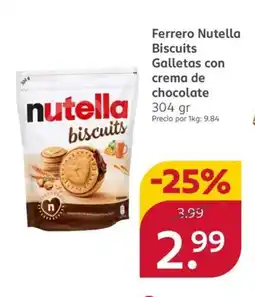 Rossmann FERRERO NUTELLA Biscuits Galletas con crema de chocolate oferta