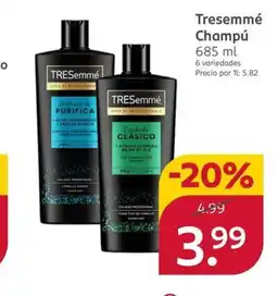 Rossmann TRESEMMÉ Champú oferta