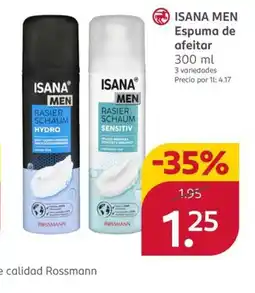 Rossmann ISANA MEN Espuma de afeitar oferta