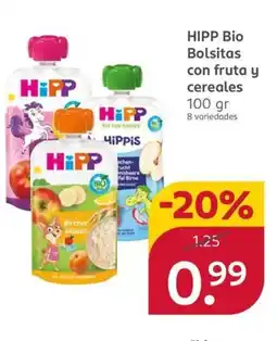 Rossmann HIPP Bio Bolsitas con fruta y cereales oferta