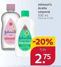 Rossmann JOHNSON'S Aceite corporal oferta