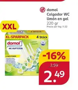 Rossmann DOMOL Colgador WC Limón en gel oferta