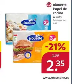 Rossmann ALOUETTEe Papel de cocina oferta