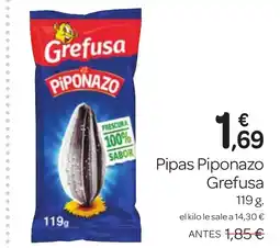 Supermercados El Jamón GREFUSA Pipas Piponazo oferta
