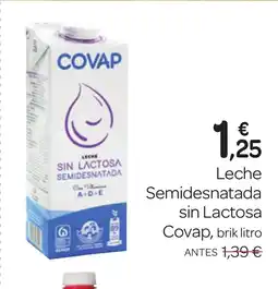 Supermercados El Jamón COVAP Leche Semidesnatada sin Lactosa oferta