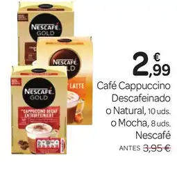 Supermercados El Jamón NESCAFÉ Café Cappuccino Descafeinado o Natural o Mocha oferta
