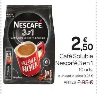 Supermercados El Jamón NESCAFÉ Café Soluble 3 en 1 oferta