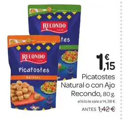 Supermercados El Jamón RECONDO Picatostes Natural o con Ajo oferta