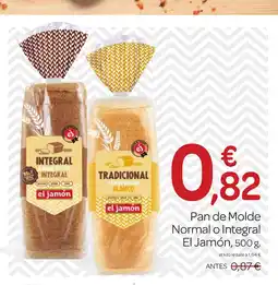 Supermercados El Jamón EL JAMÓN Pan de Molde Normal o Integral oferta