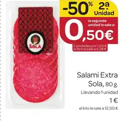 Supermercados El Jamón SOLA Salami Extra oferta