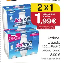 Supermercados El Jamón ACTIMEL Liquido oferta
