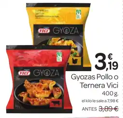 Supermercados El Jamón VICI Gyozas Pollo o Ternera oferta