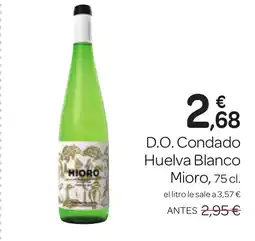 Supermercados El Jamón MIORO D.O. Condado Huelva Blanco oferta