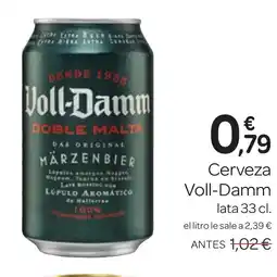 Supermercados El Jamón VOLL-DAMM Cerveza oferta