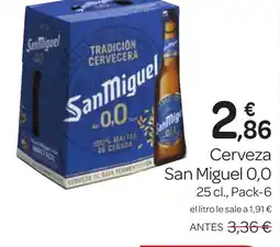 Supermercados El Jamón SAN MIGUEL Cerveza oferta
