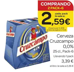 Supermercados El Jamón CRUZCAMPO Cerveza oferta