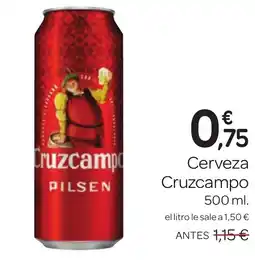 Supermercados El Jamón CRUZCAMPO Cerveza oferta