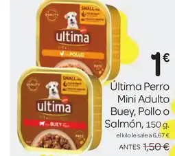 Supermercados El Jamón ÚLTIMA Perro Mini Adulto Buey Pollo Salmón oferta