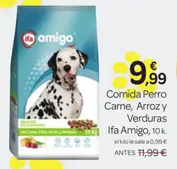 Supermercados El Jamón IFA AMIGO Comida Perro Carne, Arroz y Verduras oferta