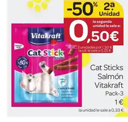 Supermercados El Jamón VITAKRAFT Cat Stick Salmón oferta