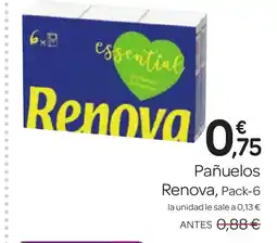 Supermercados El Jamón RENOVA Pañuelos oferta