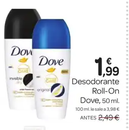 Supermercados El Jamón DOVE Desodorante Roll-On oferta