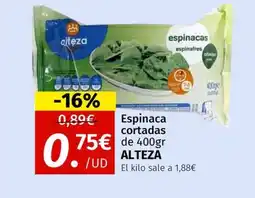 Maskom Supermercados ALTEZA Espinaca cortadas oferta
