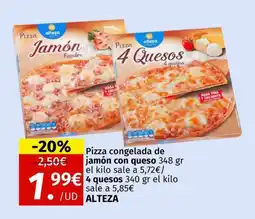 Maskom Supermercados ALTEZA Pizza congelada de jamón con queso oferta