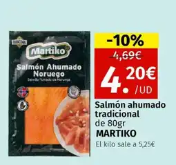 Maskom Supermercados MARTIKO Salmón ahumado tradicional oferta