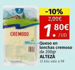 Maskom Supermercados ALTEZA Queso en lonchas cremoso oferta