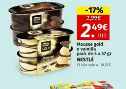 Maskom Supermercados NESTLÉ Mousse gold o vainilla oferta