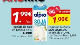 Maskom Supermercados ALPRO Bebida de soja oferta