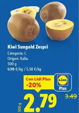Lidl ZESPRI Kiwi Sungold oferta