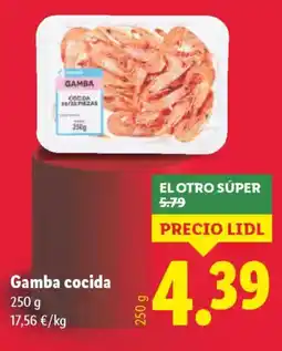 Lidl Gamba cocida oferta