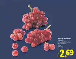 Lidl Uva roja sin semillas oferta