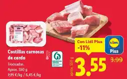 Lidl Costillas carnosas de cerdo oferta