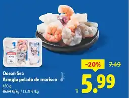 Lidl Ocean Sea Arreglo pelado de marisco oferta