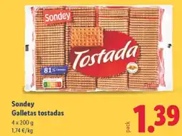 Lidl SONEY Galletas tostadas oferta