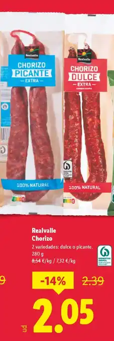 Lidl REALVALLE Chorizo oferta