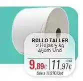 Cuevas Cash Rollo taller 2 hojas oferta