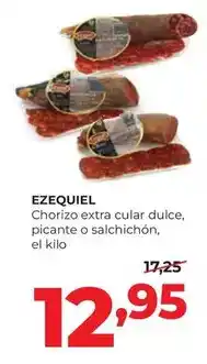 Alimerka Ezequiel - chorizo extra cular dulce, picante o salchichon oferta